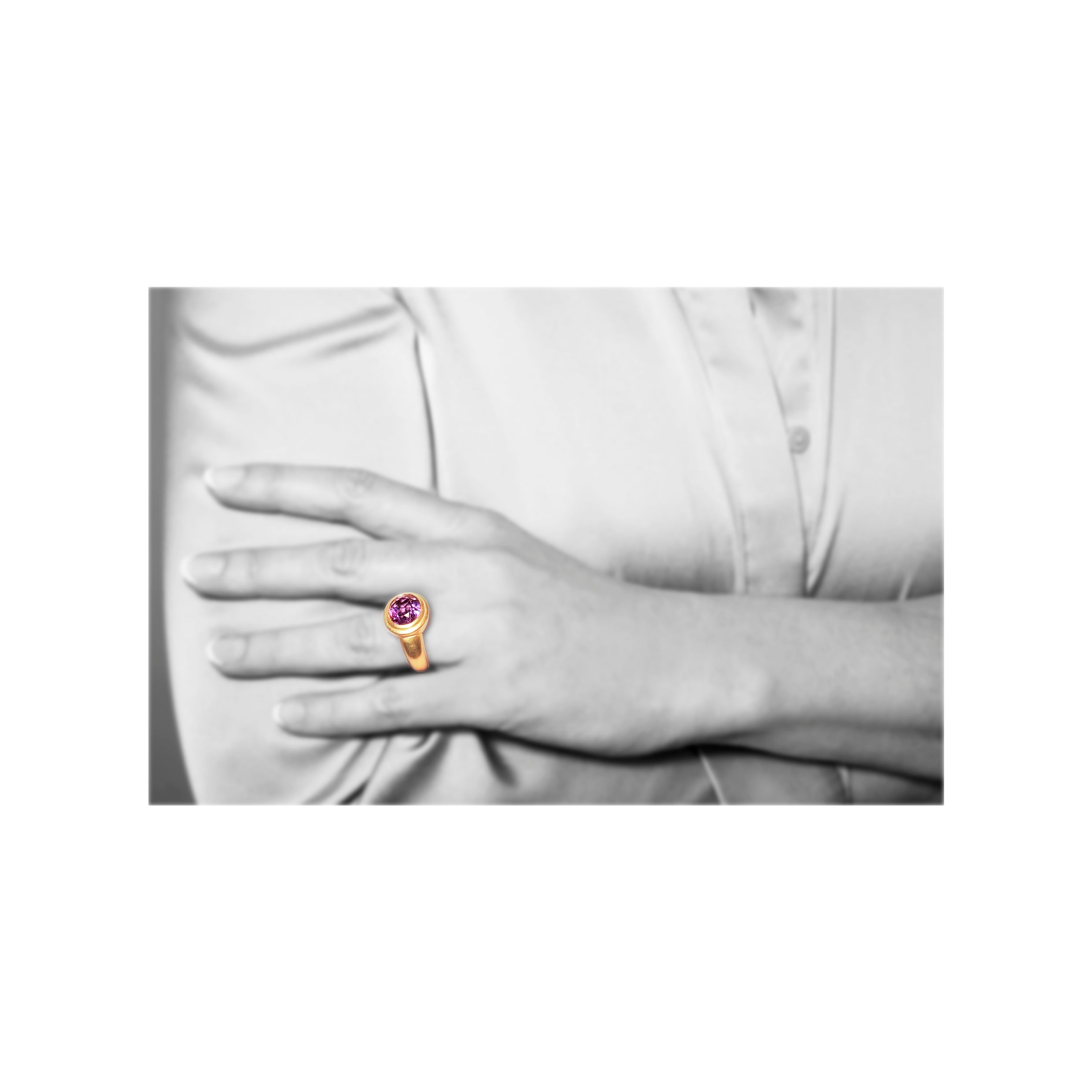 Ring mit Amethyst – Bild 2