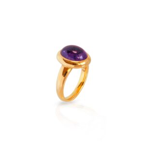 Ring 750 Roségold mit Amethyst Cabochon