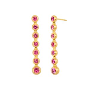 Ohrringe mit pink Saphiren