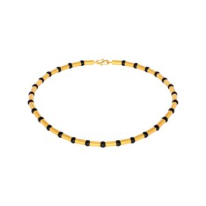 Collier 750 Gelbgold mit Onyxkugeln