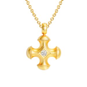 Anhänger 750 Gelbgold Leinfelder Kreuz