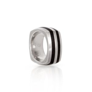 Ring 925 Silber mit Ebenholz