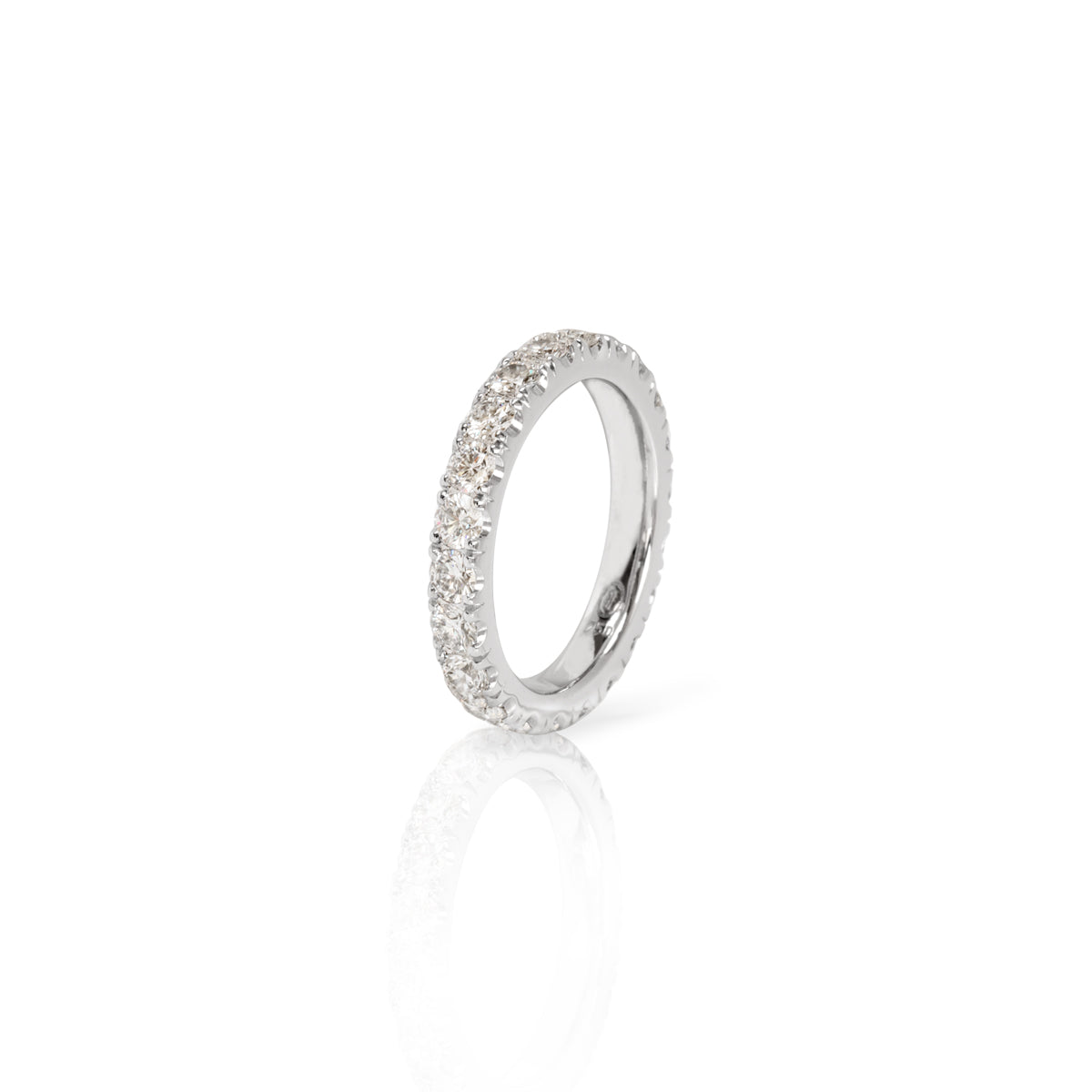 Alliancering 750 Weißgold mit 22 Brillanten