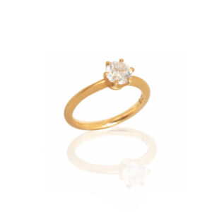 Solitärring 750 Gelbgold