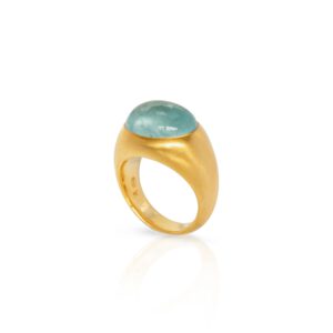 Bandring mit Aquamarin Cabochon
