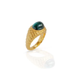 Bandring mit Drachenmuster und Turmalinkatzenauge