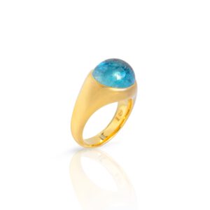Bandring mit Aquamarin Cabochon