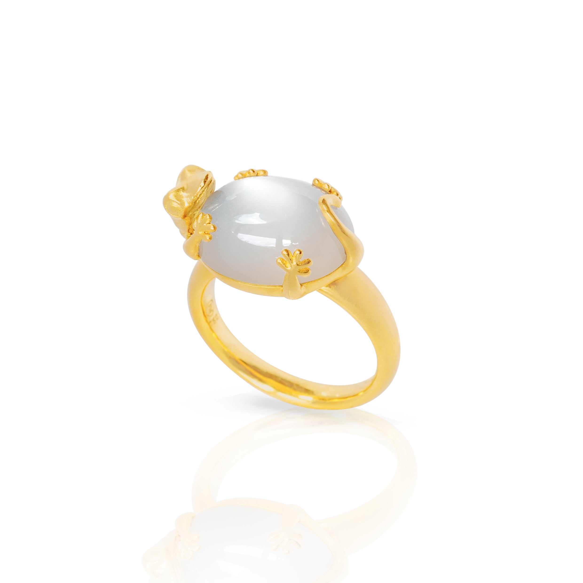 Ring "Gecko" mit Mondstein