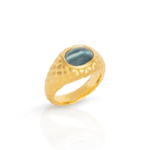 Bandring mit Drachenmuster und Turmalinkatzenauge