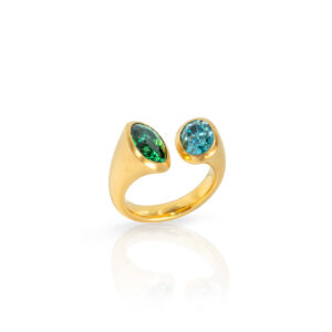 Ring mit Turmalin und Starlit