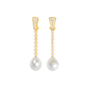 Ohrhänger "Voluten" mit Perlen und Brillanten