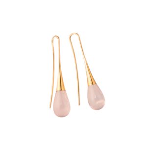 Ohrhänger mit Rosenquarz Pampeln