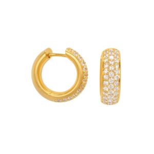 Klappcreolen 750 Gelbgold mit Brillanten