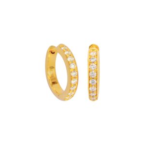 Klappcreolen 750 Gelbgold mit Brillanten