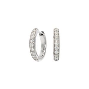 Klappcreolen 750 Weißgold mit Brillanten