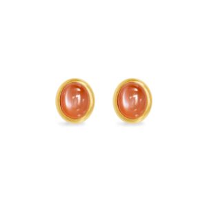 Vario Ohrschmuck Oberteile mit orangenen Mondstein Cabochons