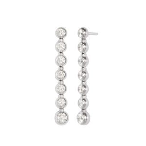 Ohrringe mit Brillanten, 35 mm lang