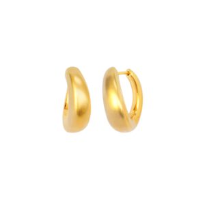 Klappcreolen geschwungen 750 Gelbgold