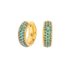 Klappcreolen mit oceanblue Brillanten