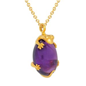 Anhänger 750 Gelbgold Gecko groß