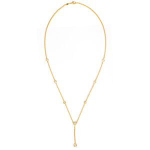 Y-Collier 750 Gelbgold mit Brillanten