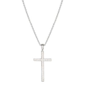 Anhänger Kreuz in 750 Weißgold mit Brillanten