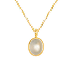 Anhänger 750 Gelbgold mit Mondstein Cabochon
