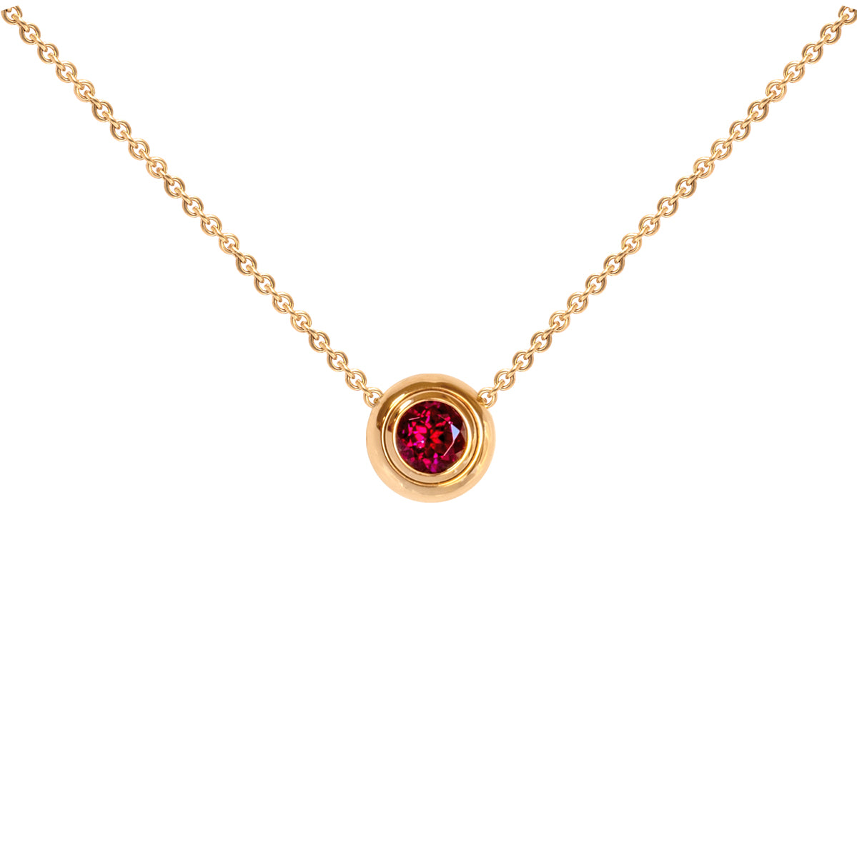 Anhänger 750 Roségold mit Rubellit