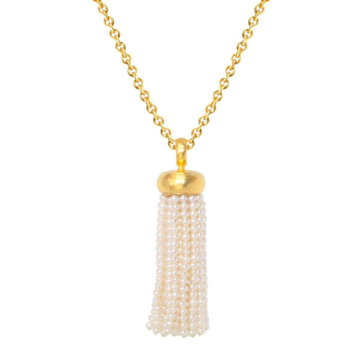 Anhänger 750 Gelbgold mit Perlquaste