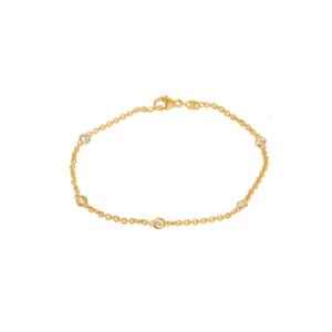 Armband 750 Gelbgold Rundanker mit Brillanten
