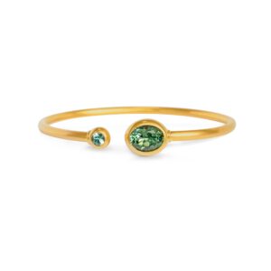 Armreif 750 Gelbgold mit Turmalin und Starlit