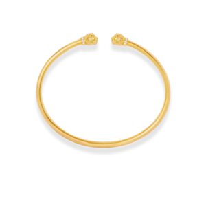 Armreif 750 Gelbgold mit Löwenköpfen und Brillanten