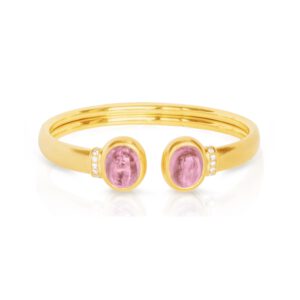 Armreif 750 Gelbgold mit zwei Pala Turmalinen