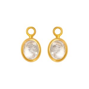 Einhänger für Klappcreolen mit Bergkristallen