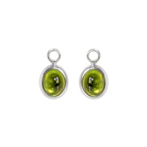 Einhänger für Klappcreolen mit Peridot Cabochons