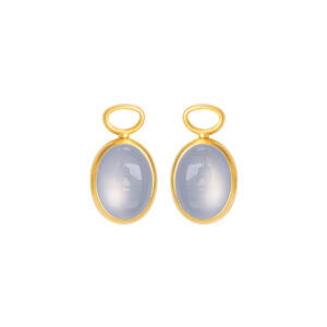 Einhänger für Klappcreolen mit Calcedon