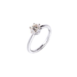 Solitärring 750 Weißgold