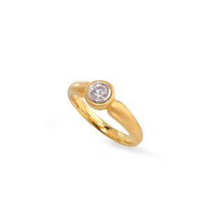 Solitärring 750 Gelbgold