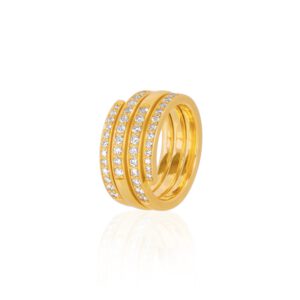 Schlangenring 750 Gelbgold mit 44 Brillanten