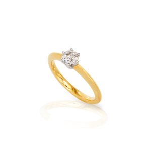 Solitärring 750 Roségold mit Brillant