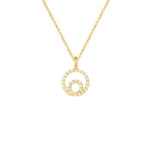 Anhänger 750 Gelbgold „Loops“ mit 27 Brillanten