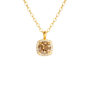 Anhänger 750 Gelbgold mit Solitär und Brillant Lunette