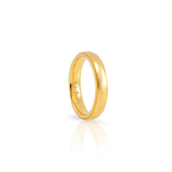 Trauring mit Absatz 750 Gelbgold