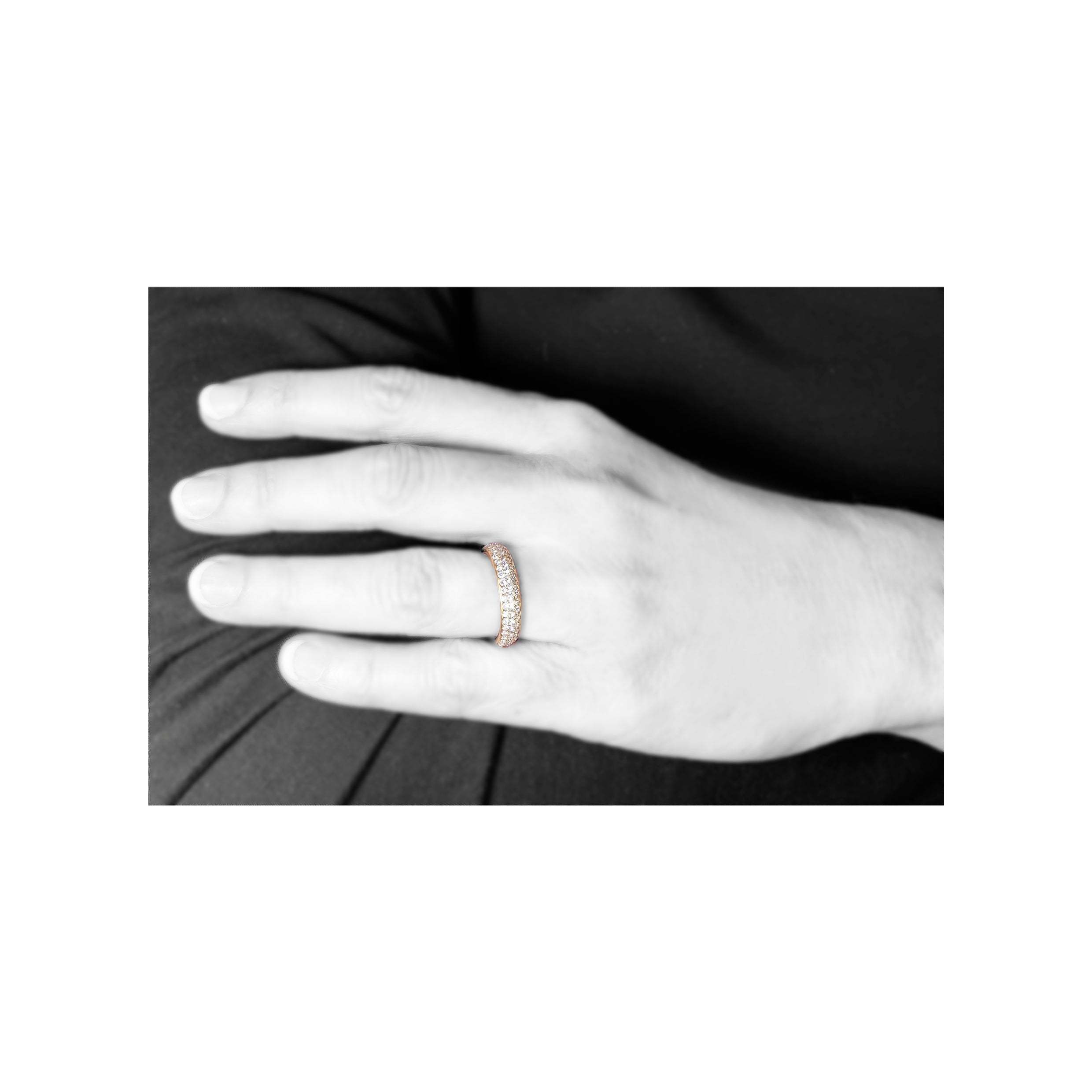Ring 750 Gelbgold mit 68 Brillanten pavé gefasst - Image 2