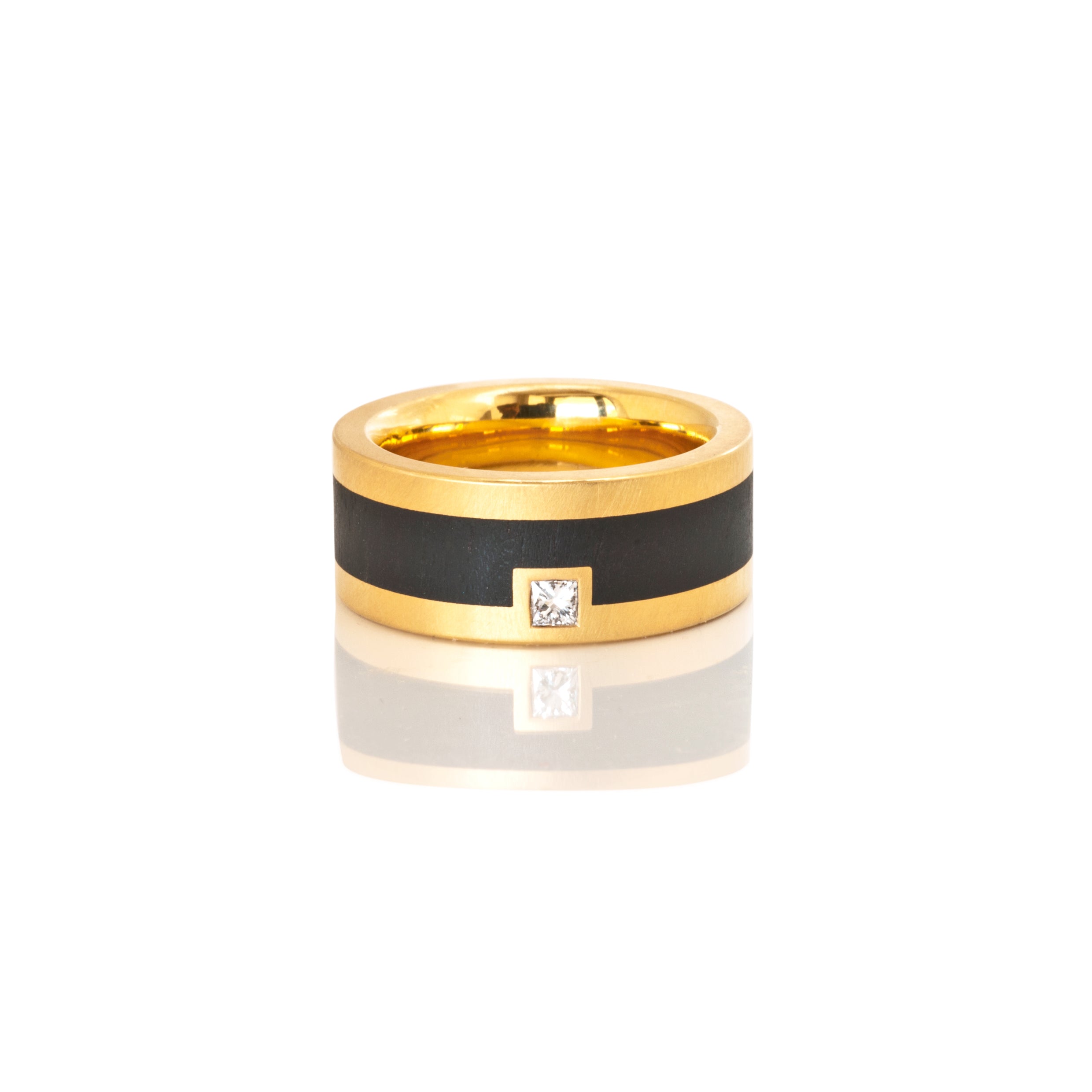 Ring mit Ebenholz und Diamant - Image 2