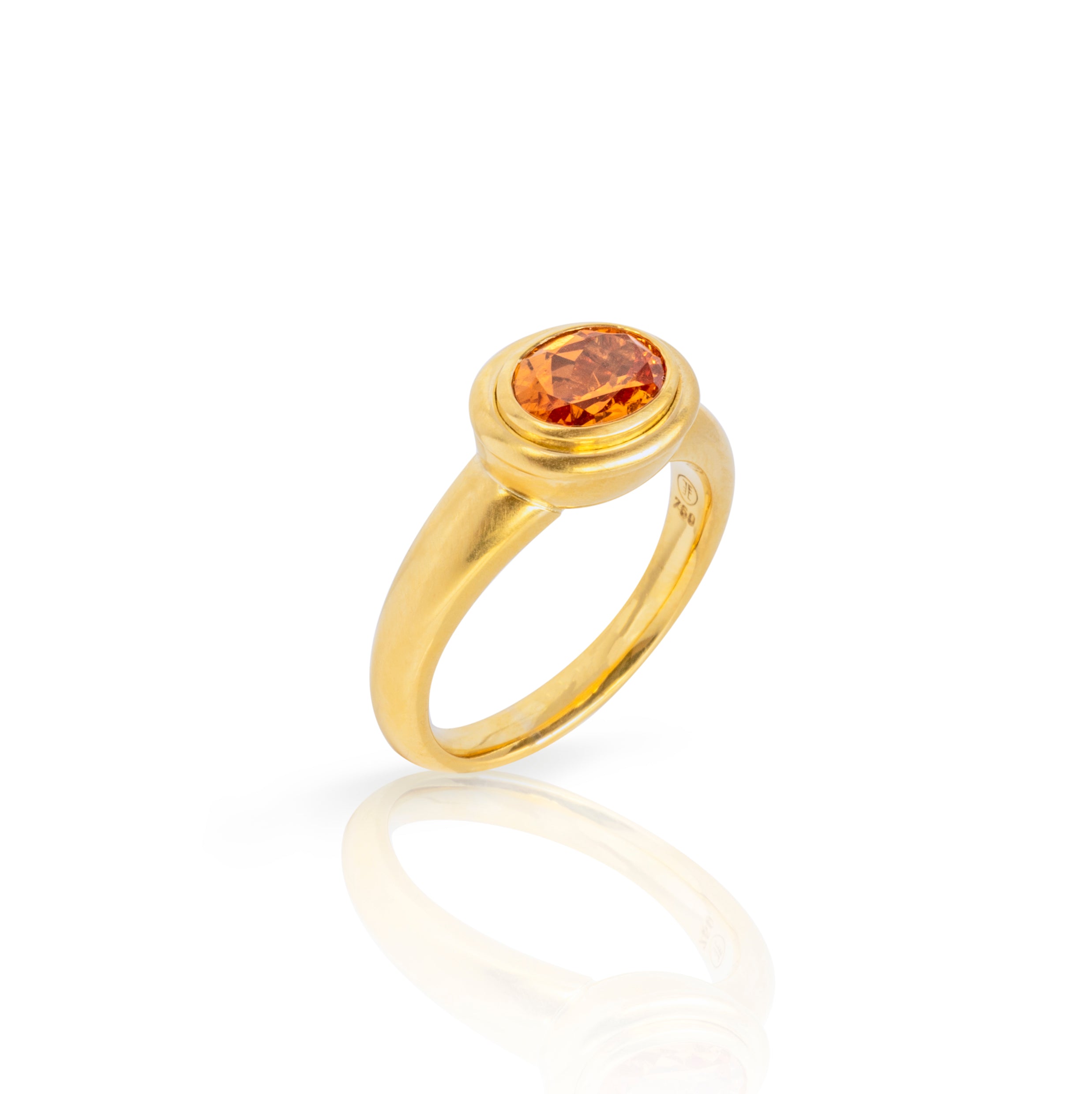 Ring 750 Gelbgold mit Mandaringranat