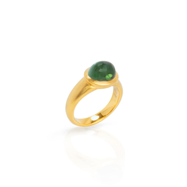Ring 750 Gelbgold mit Turmalin Cabochon