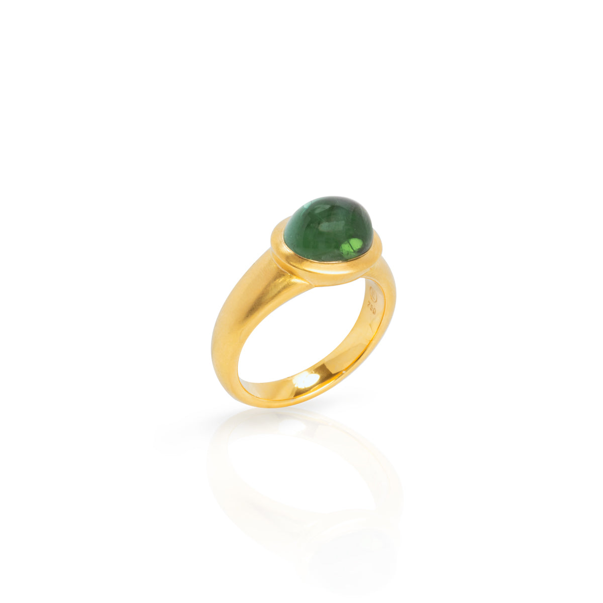 Ring 750 Gelbgold mit Turmalin Cabochon