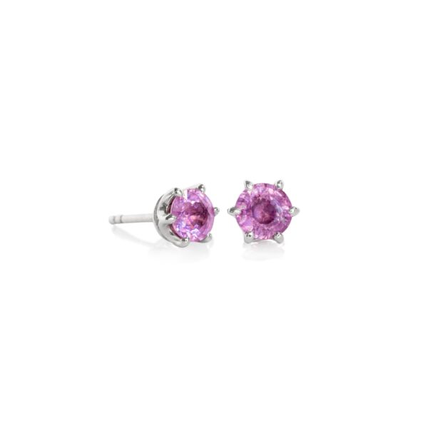 Ohrstecker mit pink Saphiren
