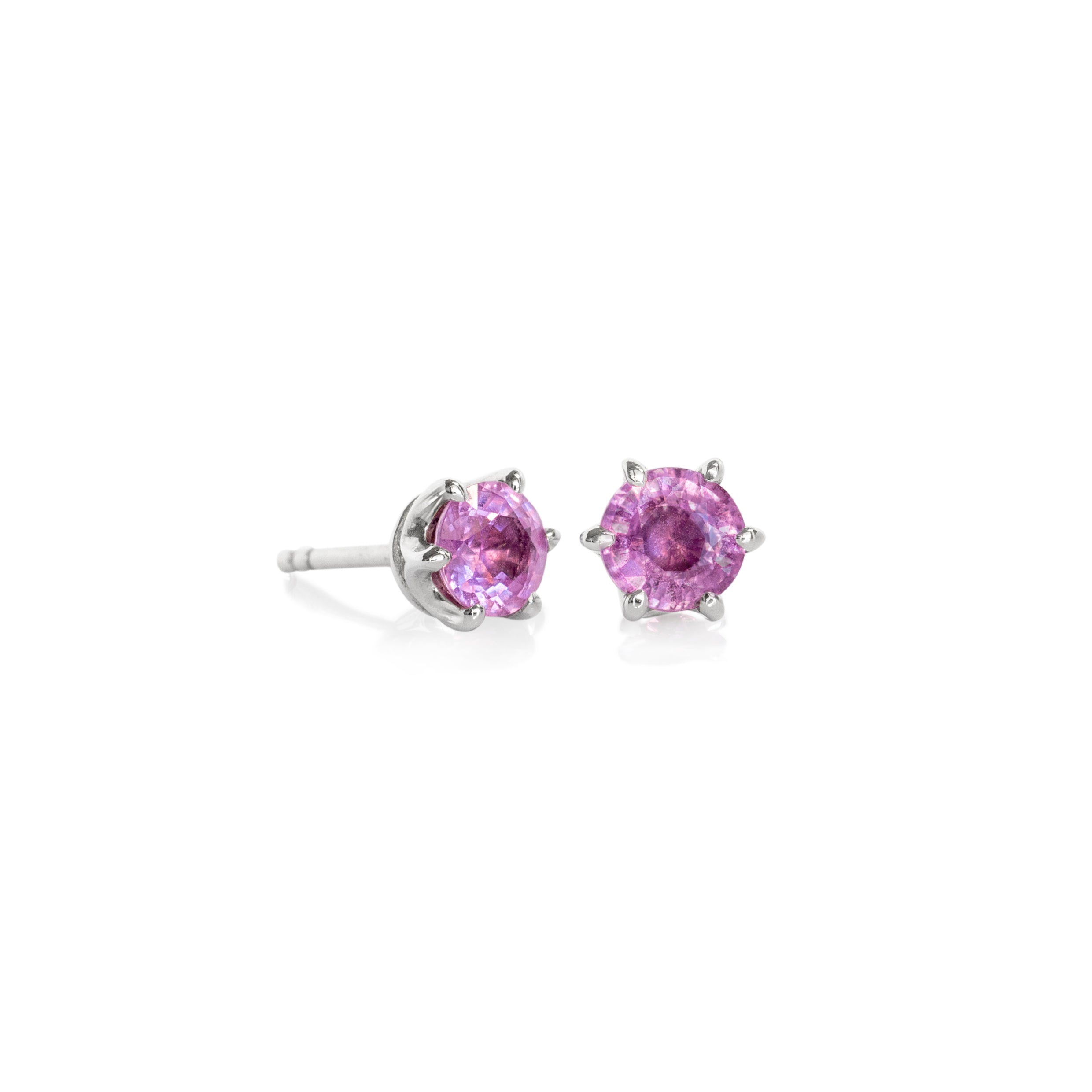 Ohrstecker mit pink Saphiren